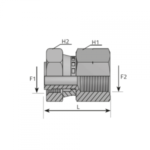 ORFS swivel nut – metric female. (AFGO..FFM)